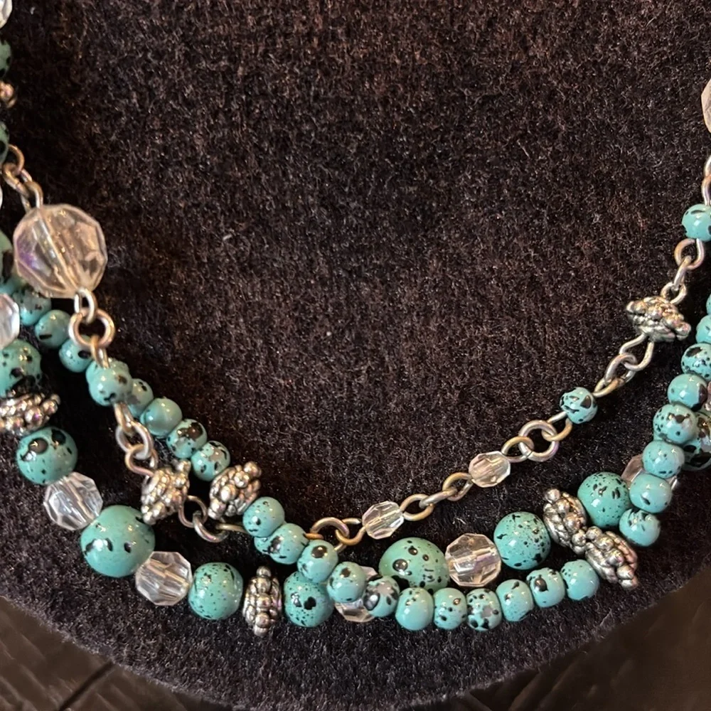 Multichain Layeted Turquoise Beaded Boho Western Necklace​